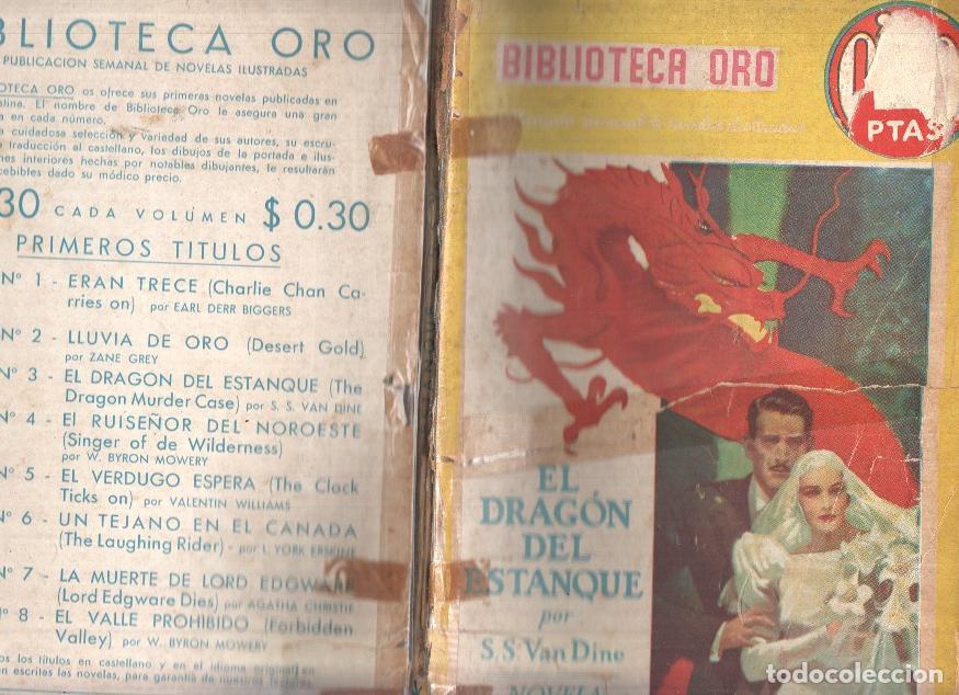 Libri di seconda mano: Biblioteca Oro serie amarilla: El dragon del estanque (aviejada con rotos cubierta) - S.S.Van Dine
