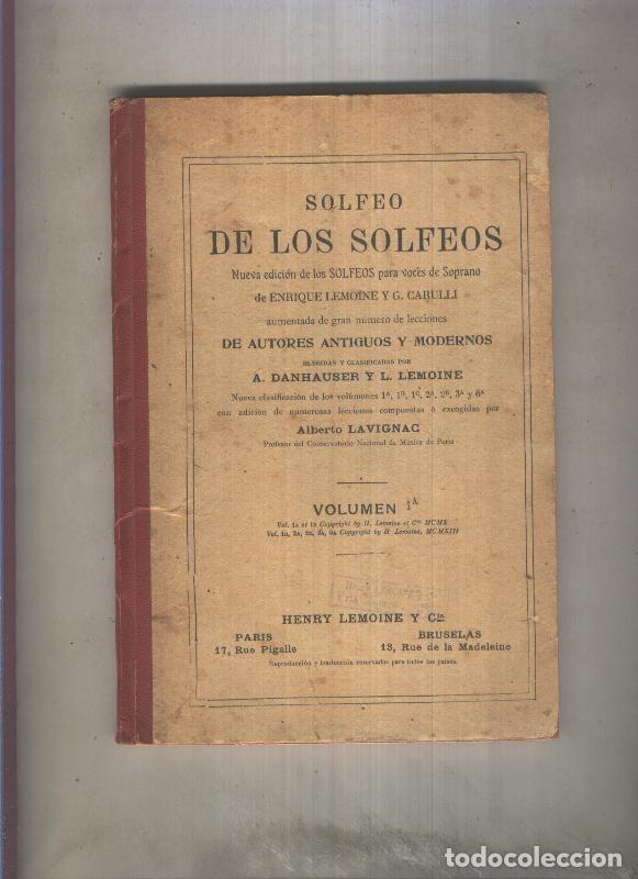Libros: Solfeo de los solfeos - Enrique Lemoine y G Carulli - Foto 1