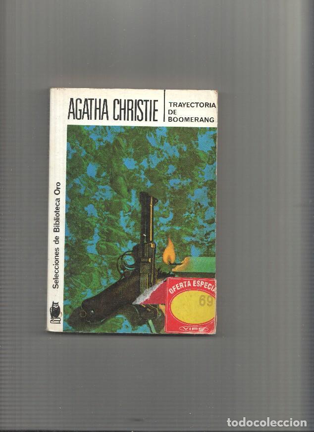 Libros: Trayectoria de Boomerang (con pegatina comercial parte inferior cubierta segun imagen) - Agatha Chri