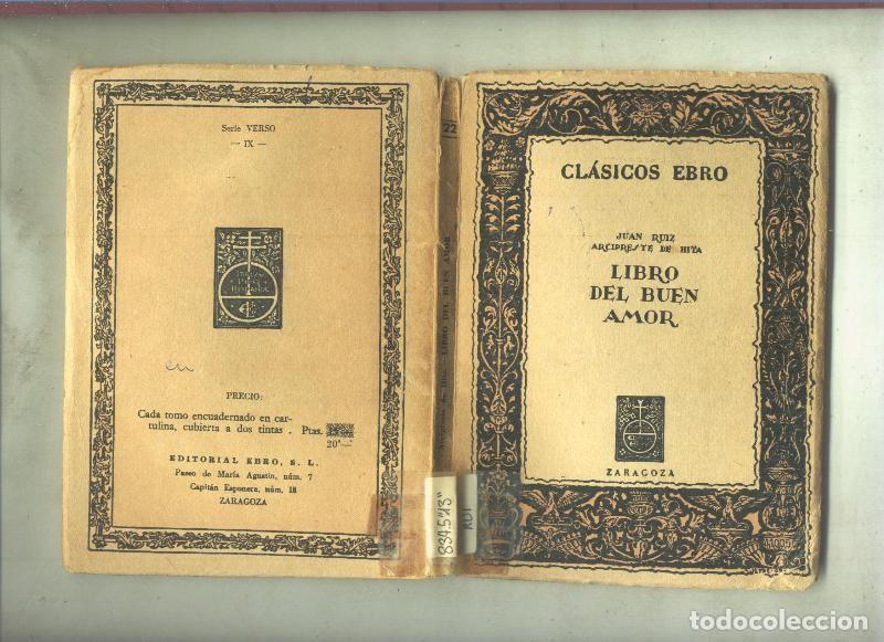 B&uuml;cher: Clasicos Ebro numero 022: Libro del Buen Amor - Juan Ruiz Arcipreste de Hita