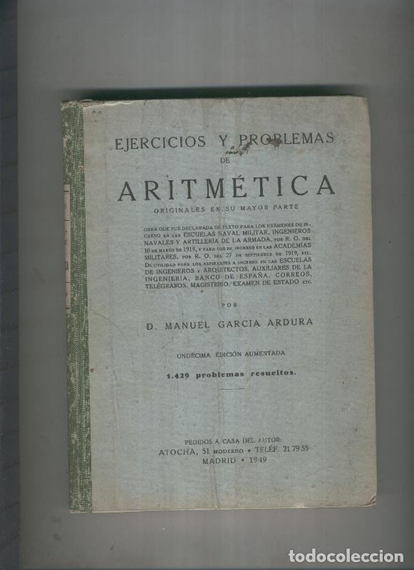 Libri di seconda mano: Ejercicios y problemas de Aritmetica - Manuel Garcia Ardura