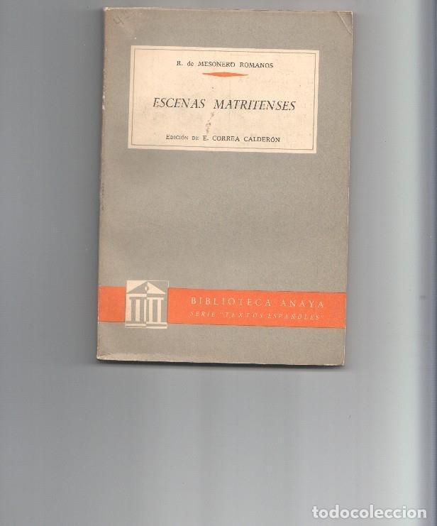 books: Biblioteca Anaya numero 55: Escenas Matritenses - Ramon de Mesonero Romanos