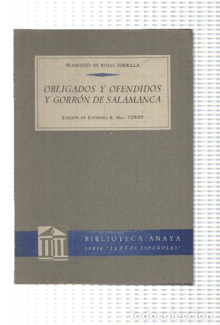 Libros: Obligados y ofendidos en Gorron de Salamanca - Francisco de Rojas Zorrilla