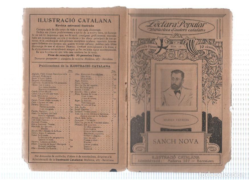 B&uuml;cher: Lectura Popular: Biblioteca d'autors catalans: Sanch Nova - Marian Vayreda