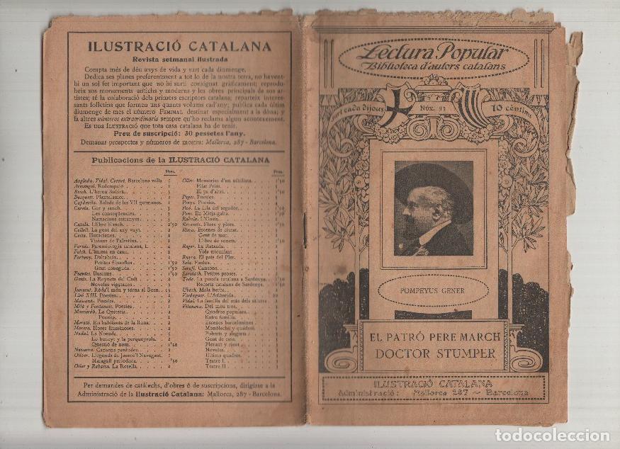 Libri di seconda mano: Lectura Popular: Biblioteca d'autors catalans: El patro Pere March Doctor Stumper - Pompeyus Gener