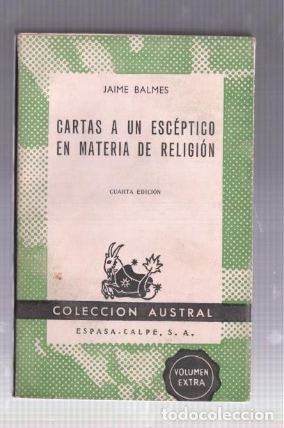 Libri di seconda mano: Austral numero 35: Cartas a un esceptico en materia de religion - Jaime Balmes
