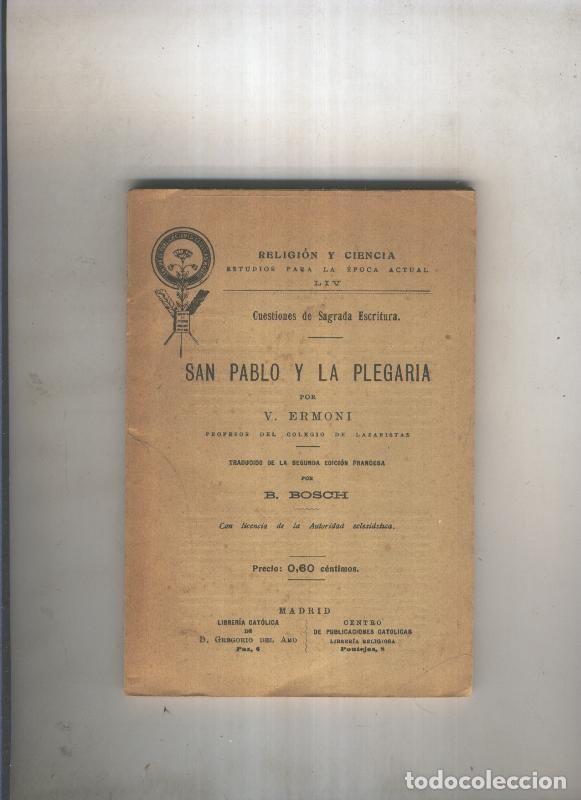 Libri di seconda mano: San Pablo y la Plegaria - V. Ermoni