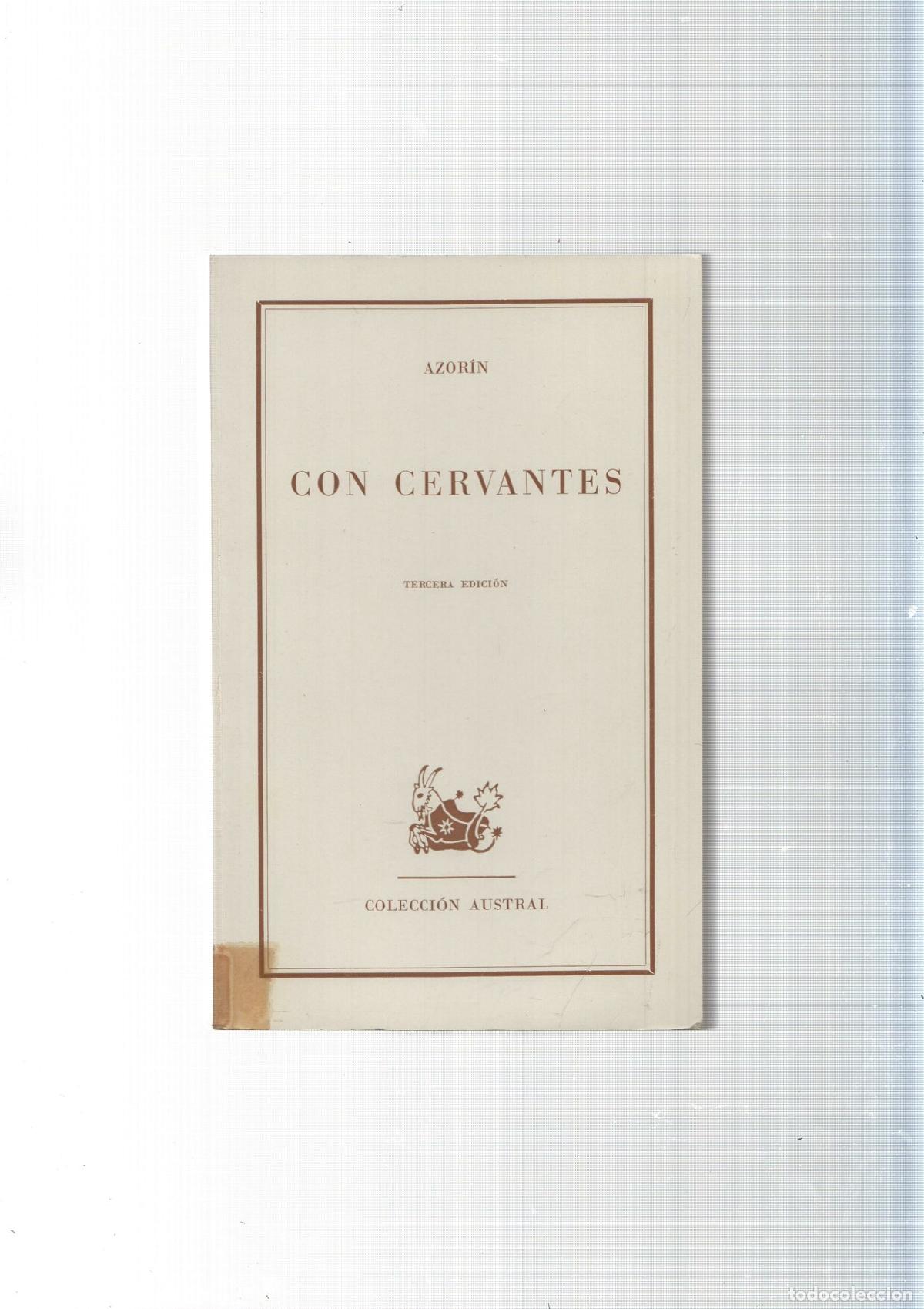 Libros: Coleccion Austral: Con Cervantes - Azorin - Foto 2