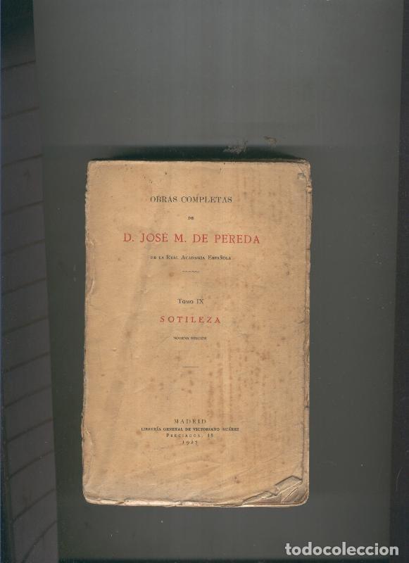 Libros: Sotileza. Tomo IX - Jose M. de Pereda - Foto 1