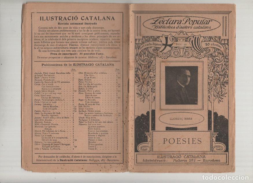 B&uuml;cher: Lectura Popular: Biblioteca d'autors catalans: Poesies de Lloren&ccedil; Riber - Lloren&ccedil; Riber