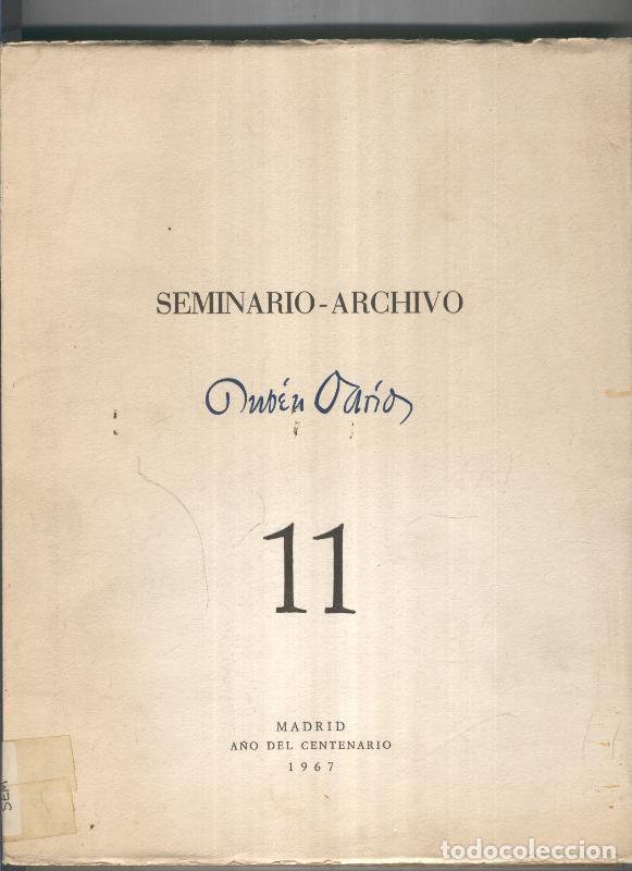 B&uuml;cher: Seminario archivo 11: Ruben Dario - Varios