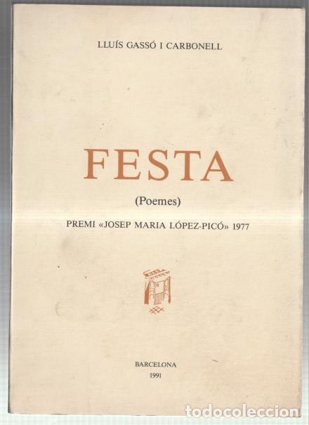 Livros em segunda m&atilde;o: Lluis Gasso: Festa (poemes) - Lluis Gasso i Carbonell