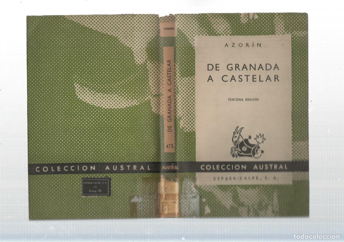 Libros: Coleccion Austral: De Granada a Castelar - Azorin - Foto 1