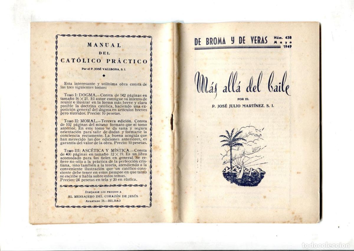 Libri di seconda mano: De Bromas y de veras numero 438: Mas alla del baile - P. Jose Julio Martinez, S.I.