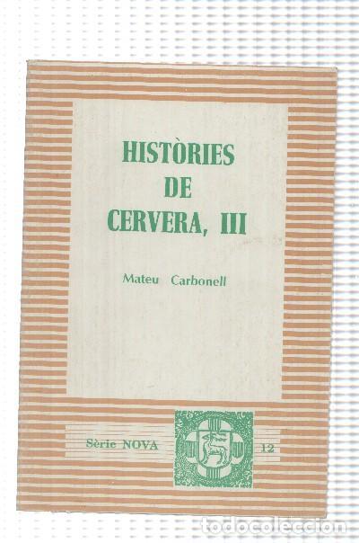 Livres: Histories de Cervera III - Mateu Carbonell