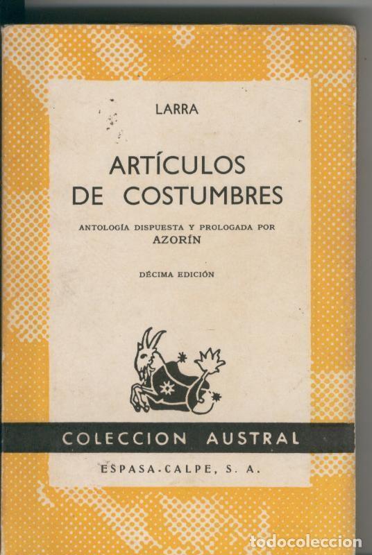 Libros: Austral numero 306: Articulos de costumbres - Larra - Foto 1