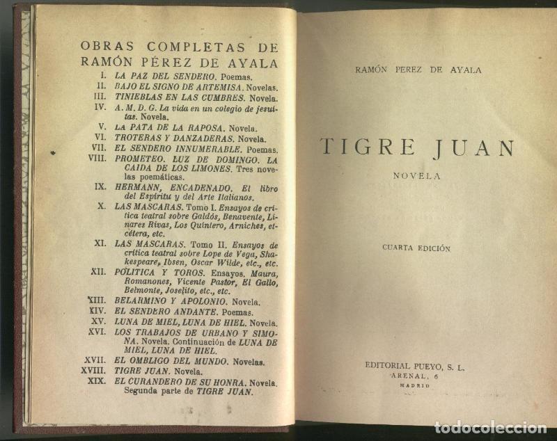 Libros: Tigre Juan y El curandero de su honra - Ramon Perez de Ayala