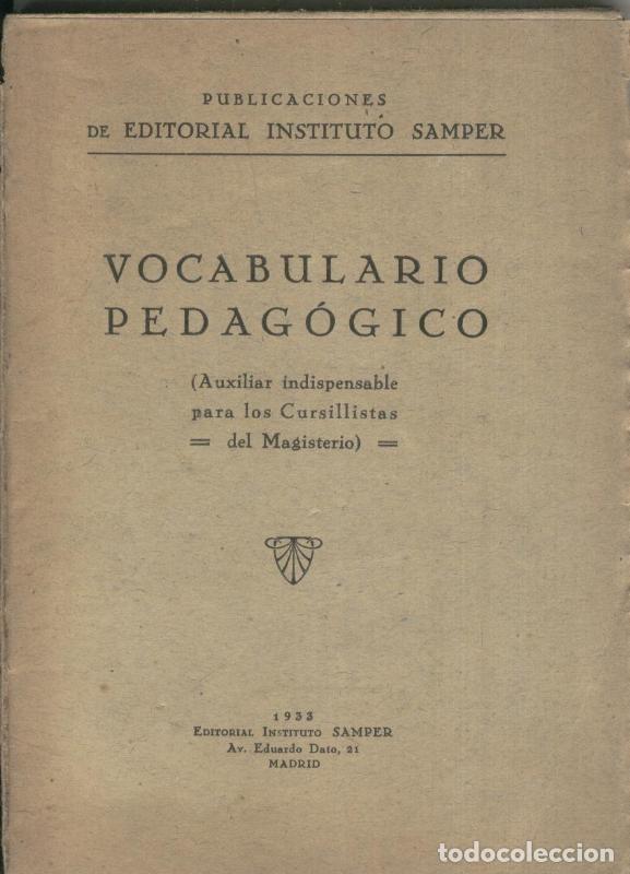 Libros: Vocabulario Pedagogico - Varios - Foto 1