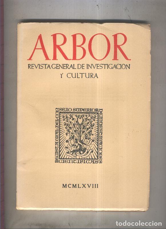 Libros: Arbor. Revista general de investigacion y cultura numero 269 - Varios