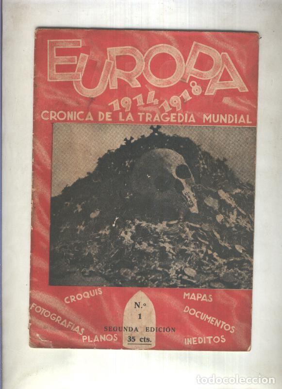 Libros: Europa 1914-1918 cronica de la tragedia mundial: fasciculo numero 1 - H.Dunkley Golsworthy (capitan