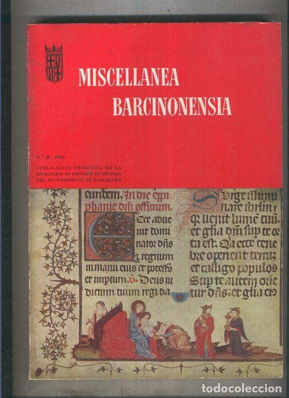 Libros: Miscellanea Barcinonensia numero 02 (1962) - Varios - Foto 1