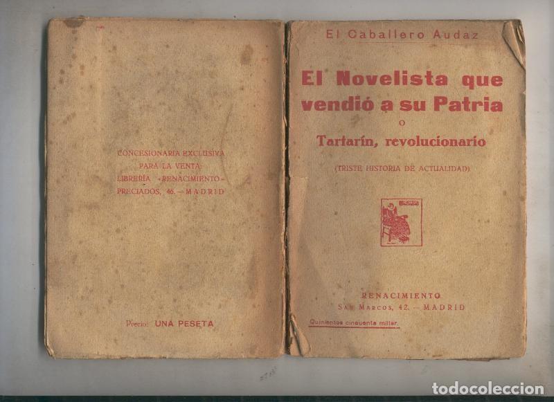 Libros: El novelista que vendio a su patria o Tartarin, revolucionario - El Caballero Audaz