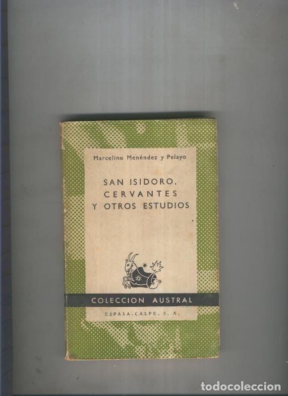 Libros: San Isidoro, Cervantes y otros estudios - Marcelino Menendez y Pelyo