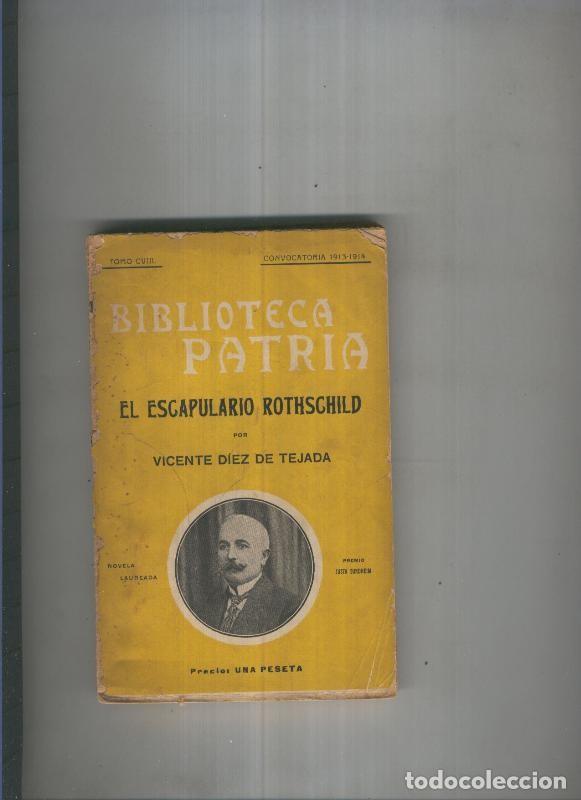 Libros: El escapulario Rothschild - Vicente Diez de Tejada - Foto 1