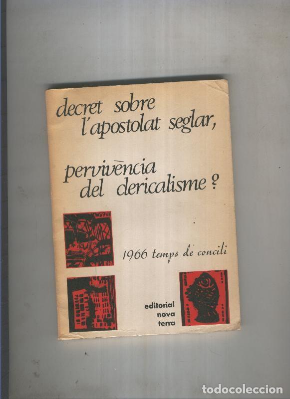 Livres: Decret sobre l apostolat seglar, pervivencia del clericalisme ? - Varios