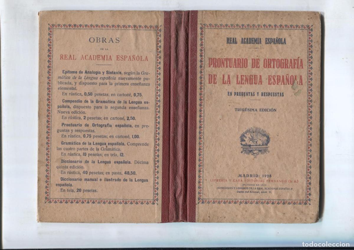 B&uuml;cher: Prontuario de ortografia de la lengua espa&ntilde;ola - Real academia espa&ntilde;ola