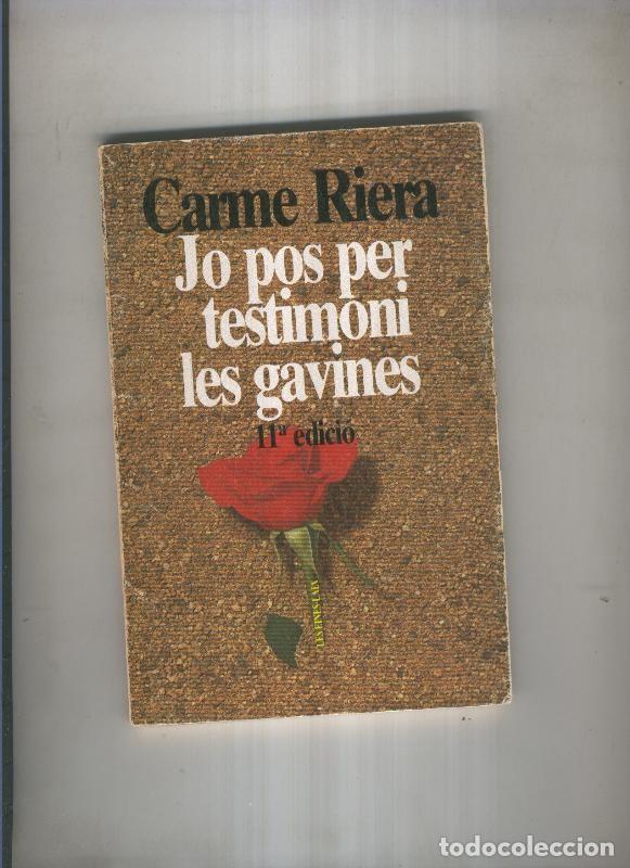 Libros: Jo pos per testimoni les gavines - Carme Riera - Foto 1