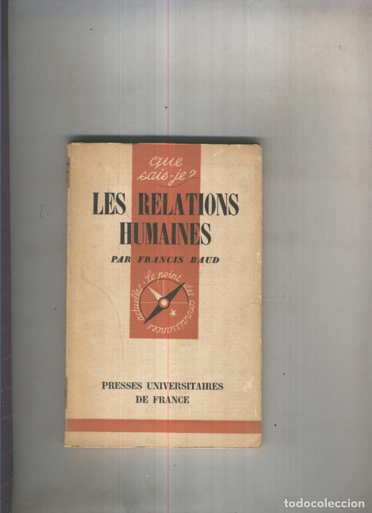 Libri di seconda mano: Les relations Humaines - Francis Baud
