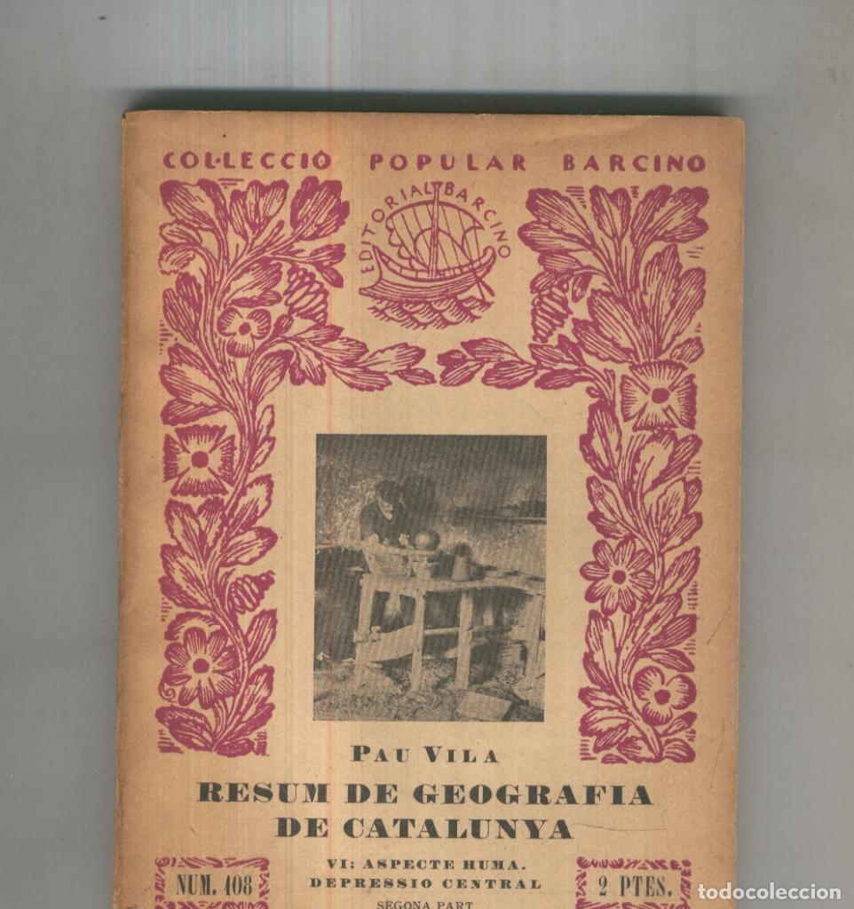 Libri di seconda mano: Resum de Geografia de Catalunya. VI: Aspecte hum&agrave;, depressio central - Pau Vila