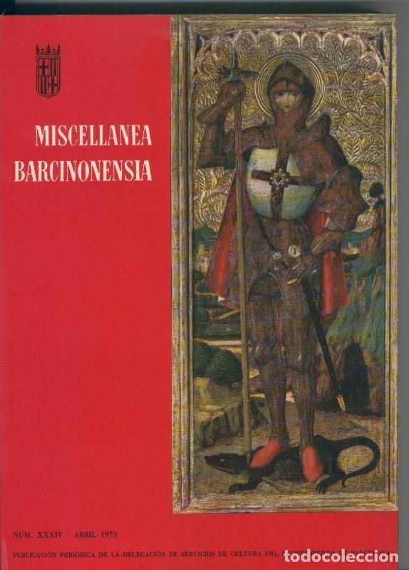 Libros: Miscellanea Barcinonensia numero 34 (1973) - Varios - Foto 1