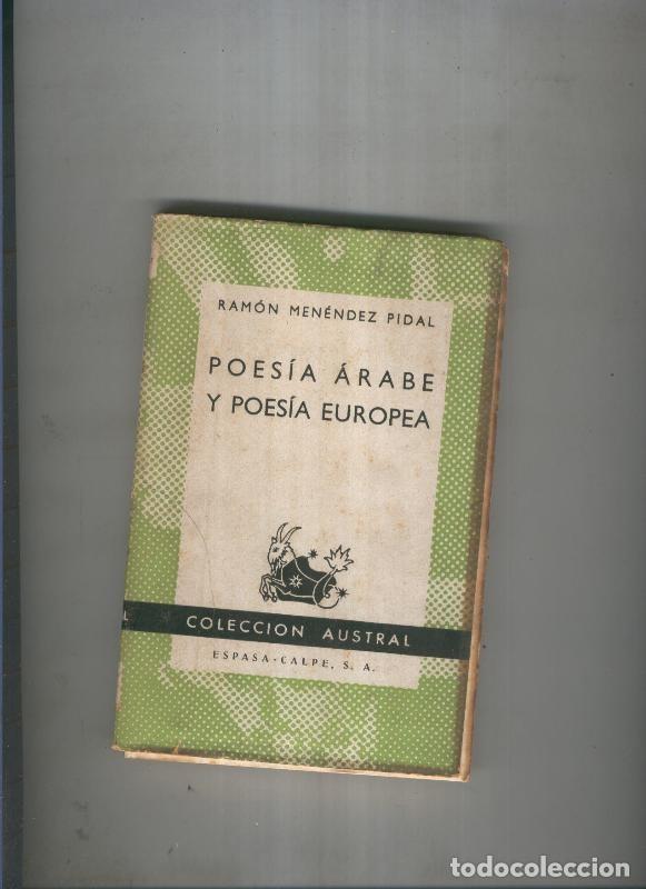 Libros: Poesia arabe y poesia europea - Ramon Menendez Pidal