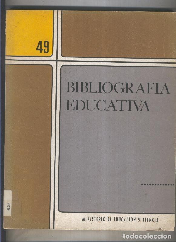 Libros: Bibliografia Educativa numero 49 - Varios - Foto 1