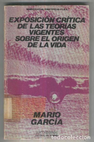 B&uuml;cher: Exposicion critica de las teorias vigents sobre el origen de la vida - Mario Garcia