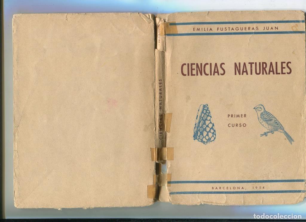 Libros: Ciencias Naturales primer curso (ejemplar aviejado, suelto del interior, cubierta estropeada) - Emil