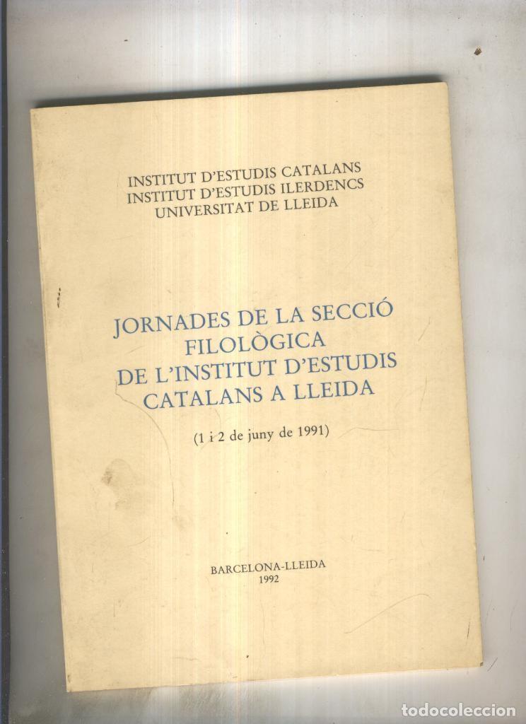 B&uuml;cher: Jornades de la seccio filologica de l institut d estudis catalans a - varios