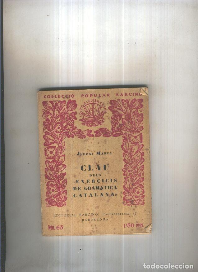 Libros: Clau dels exercicis de Gramatica Catalana - Jerome Marva - Foto 1