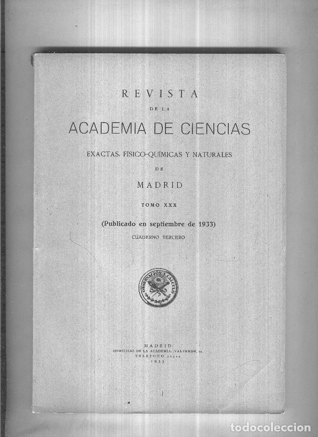 books: Revista de la academia de ciencias, tomo XXX, cuaderno tercero - VARIOS