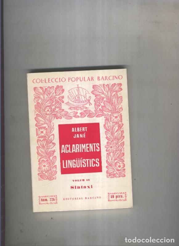 Libros: Aclariments linguistics - Albert Jane - Foto 1