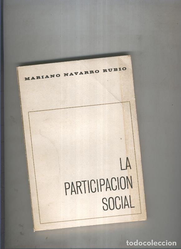 books: La participacion Social - Mariano Navarro Rubio