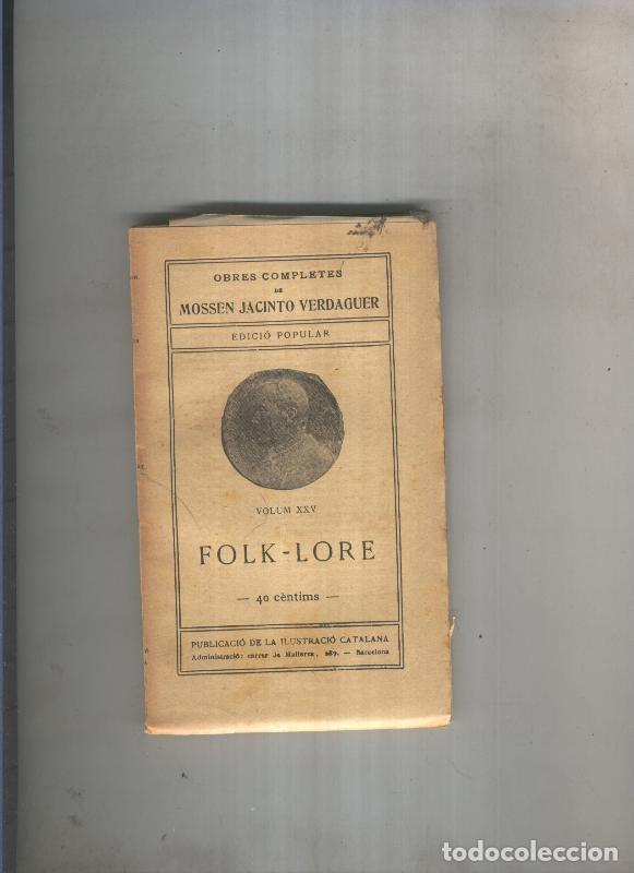 Libros: Folk-Lore - Mossen Jacinto Verdaguer - Foto 1