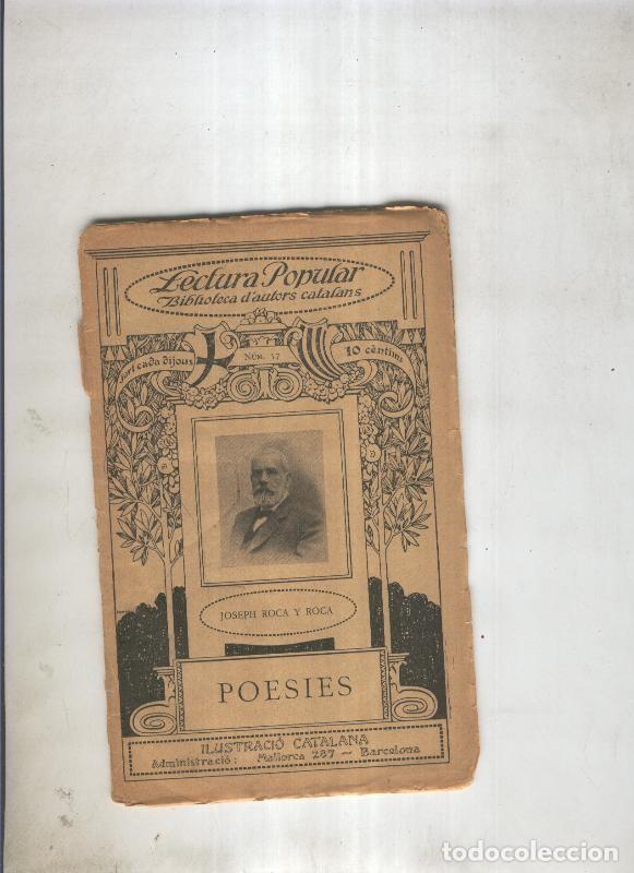 Libros: Poesies de Joseph Roca y Roca - Joseph Roca y Roca - Foto 1