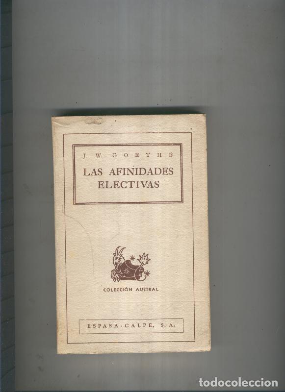 Libros: Las afinidades electivas - J.W. Goethe