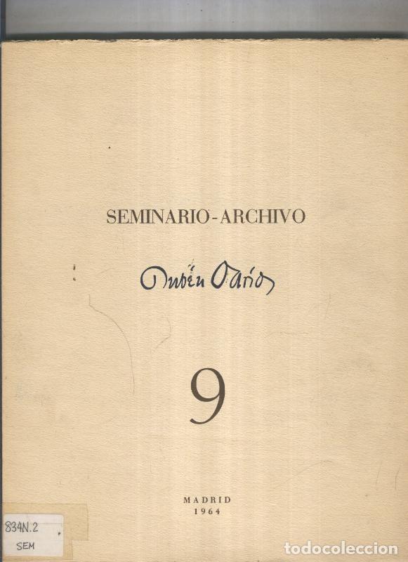 B&uuml;cher: Seminario archivo 09: Ruben Dario - Varios