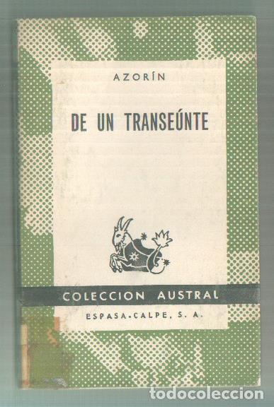 Libros: De un traunseunte - Azorin - Foto 1
