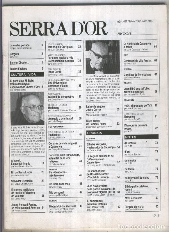 Libros: Serra D,Or numero 422 - varios - Foto 1