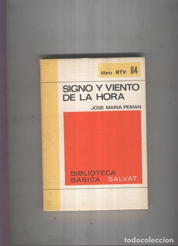 Libri di seconda mano: Biblioteca Basica Salvat libro RTV numero 084:Signo y viento de la hora (numerado 1 en interior cubi